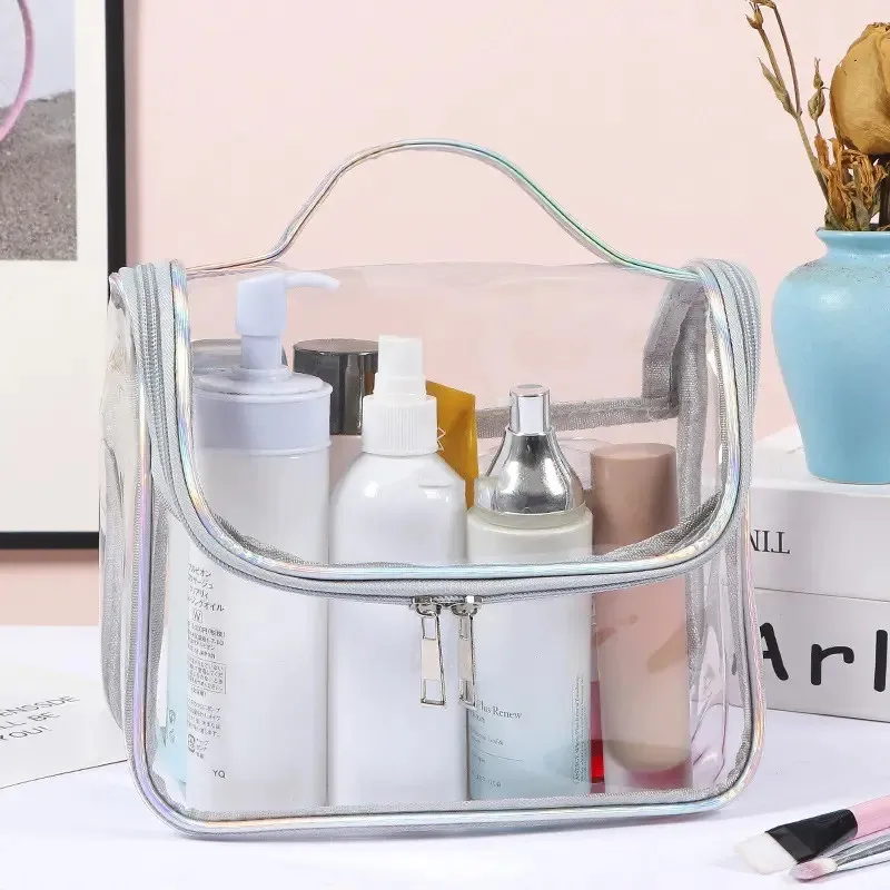 Clear PVC TPU Customizable Large Capacity Makeup Bag - Full Set Packaging