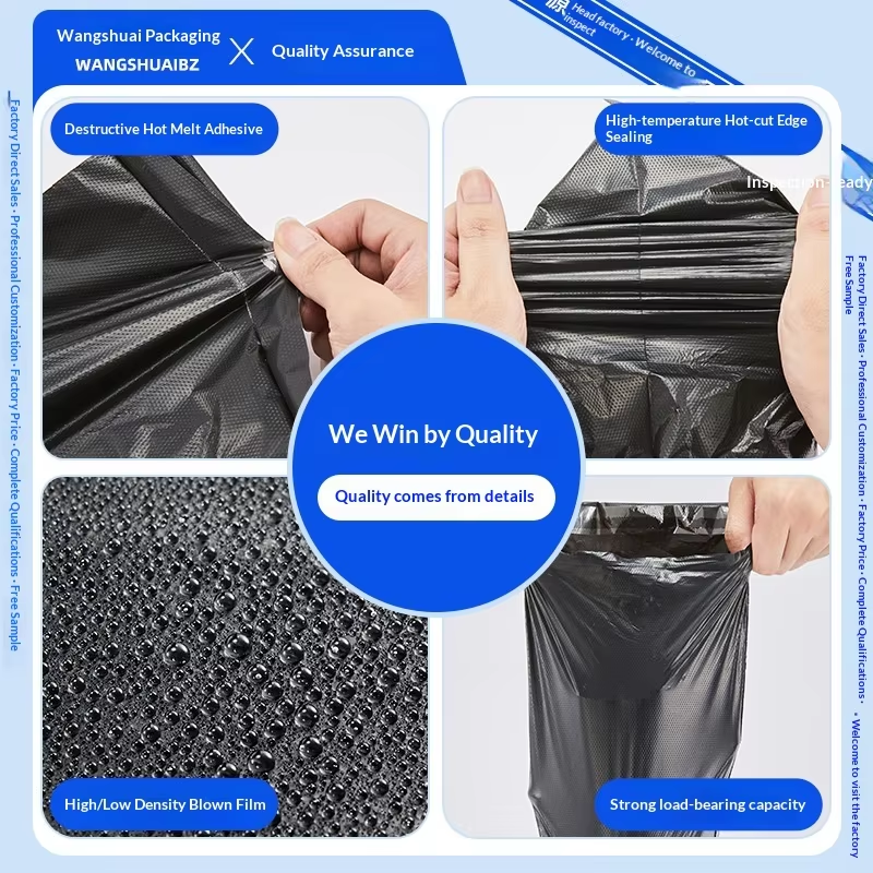 Black Poly Self-Sealing Wholesale Custom Logo Recyclable for Clothing Logistics E-Commerce Express Mailing Packaging Bag