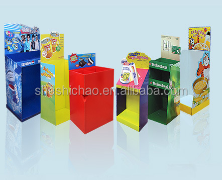 Custom Eco-friendly Supermarket PDQ Display Cardboard Box Custom Color Logo for Counter Top POS Retail Store Shopping Showcase