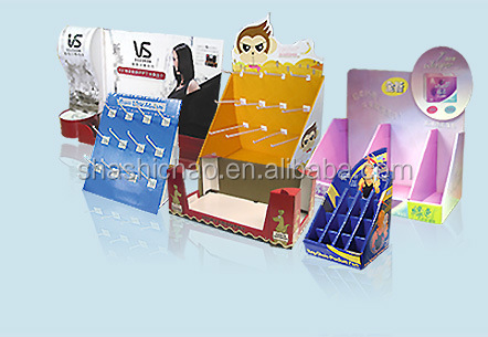 Custom Eco-friendly Supermarket PDQ Display Cardboard Box Custom Color Logo for Counter Top POS Retail Store Shopping Showcase