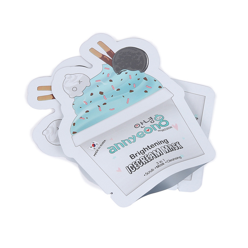 Custom Shaped Aluminium Foil Mini Mylar Cosmetic Pouch Resealable Make up Bags with Logo