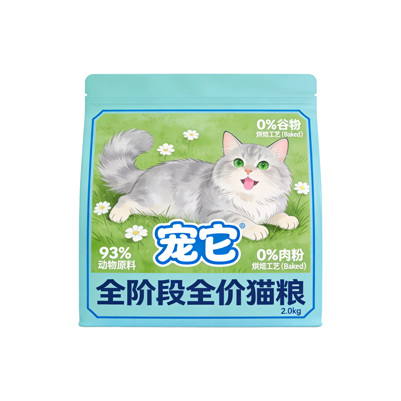 Popular Customized Logo Food-Grade Packaging Bag Animal Feed Branding and Retail Packaging Pet Cat Packaging Cat Food Bag