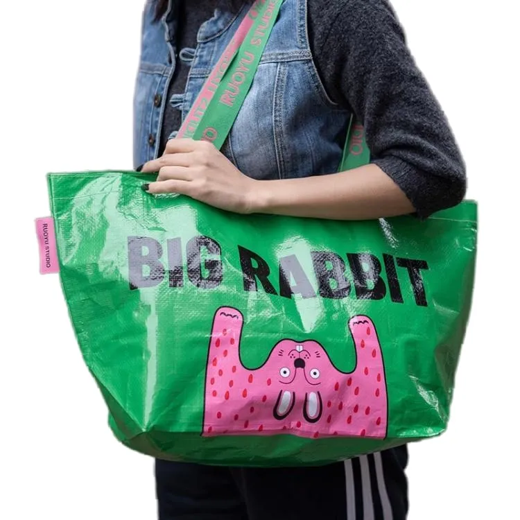 Promotional Recyclable Customized BOPP Laminated PP Woven Shopping Bags