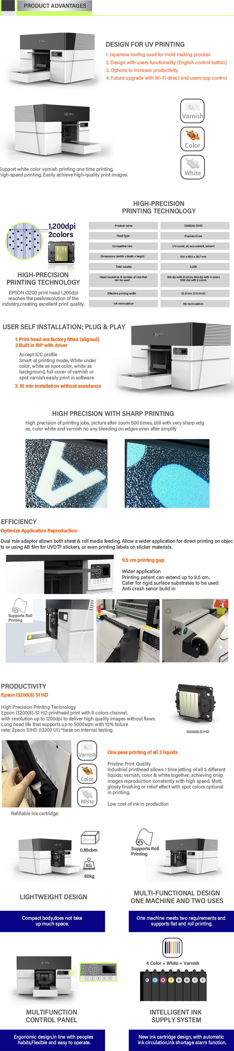 Superb Quality MT UV DTF Roll to Roll Label Printer A3 Size Sticker Machine Label Printing Machine