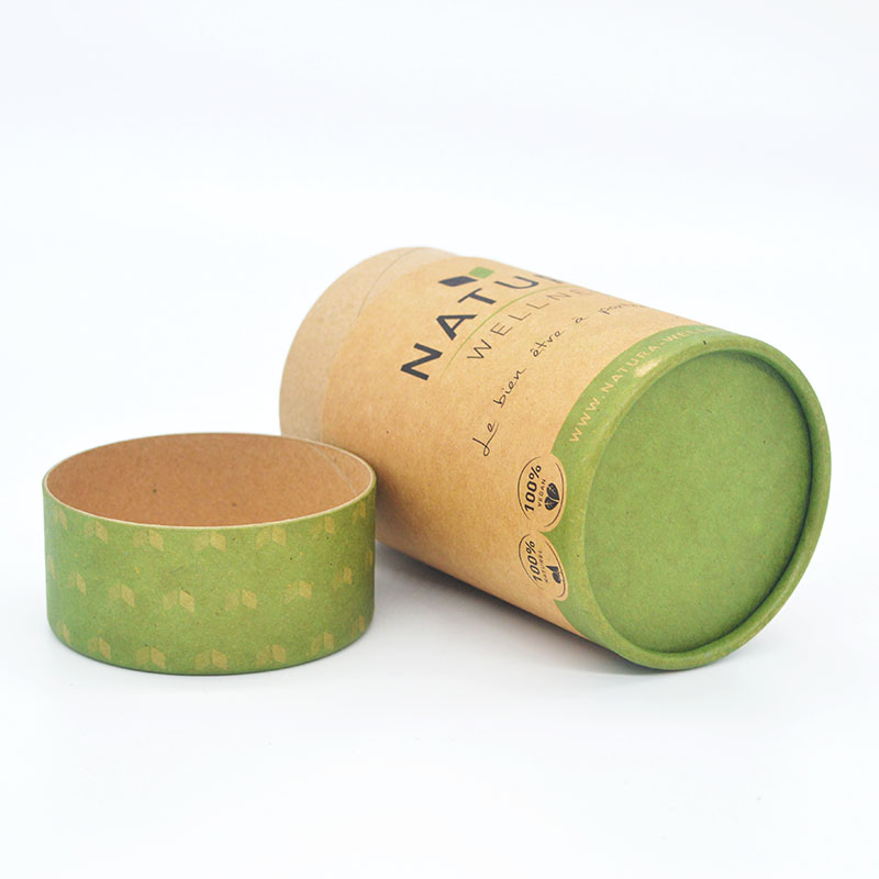 Wholesale Biodegradable Custom Printed Food Grade Kraft Tea Canister Eco Friendly Loose Leaf Tea Storage Packaging Container