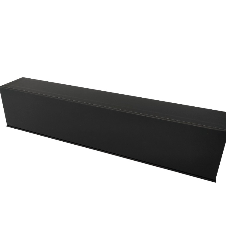 Wholesale Premium Matt Luxury Cardboard Packaging Box for Wig Hair Extensions Custom Logo Black Rectangle with Printed Pattern