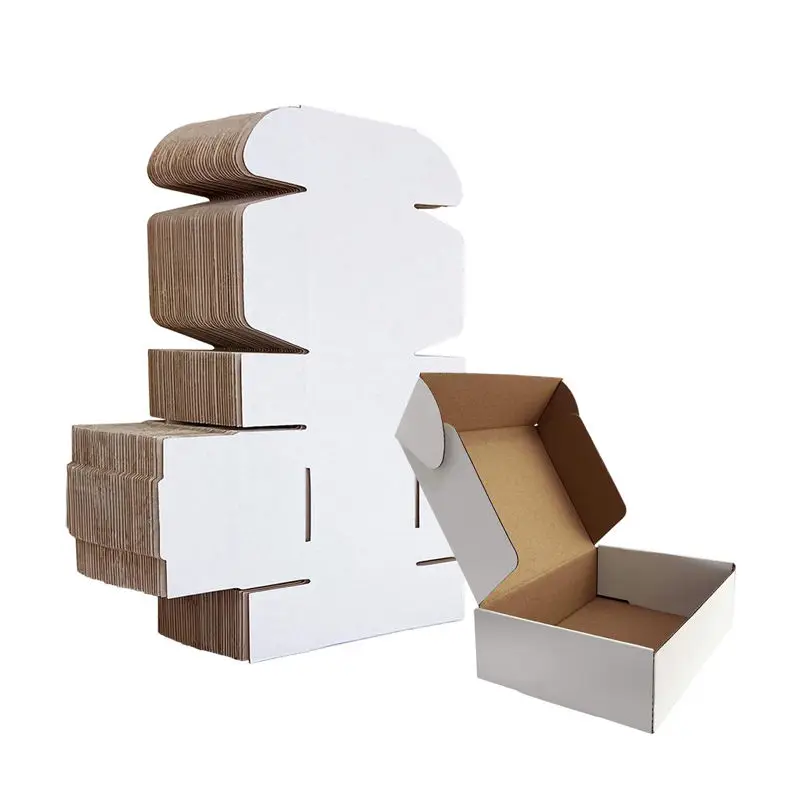 Wholesale Custom Printed LOGO Mailers Folding Gift Paper Box Cardboard Black Shipping Corrugated Packaging Mailer Boxes Custom