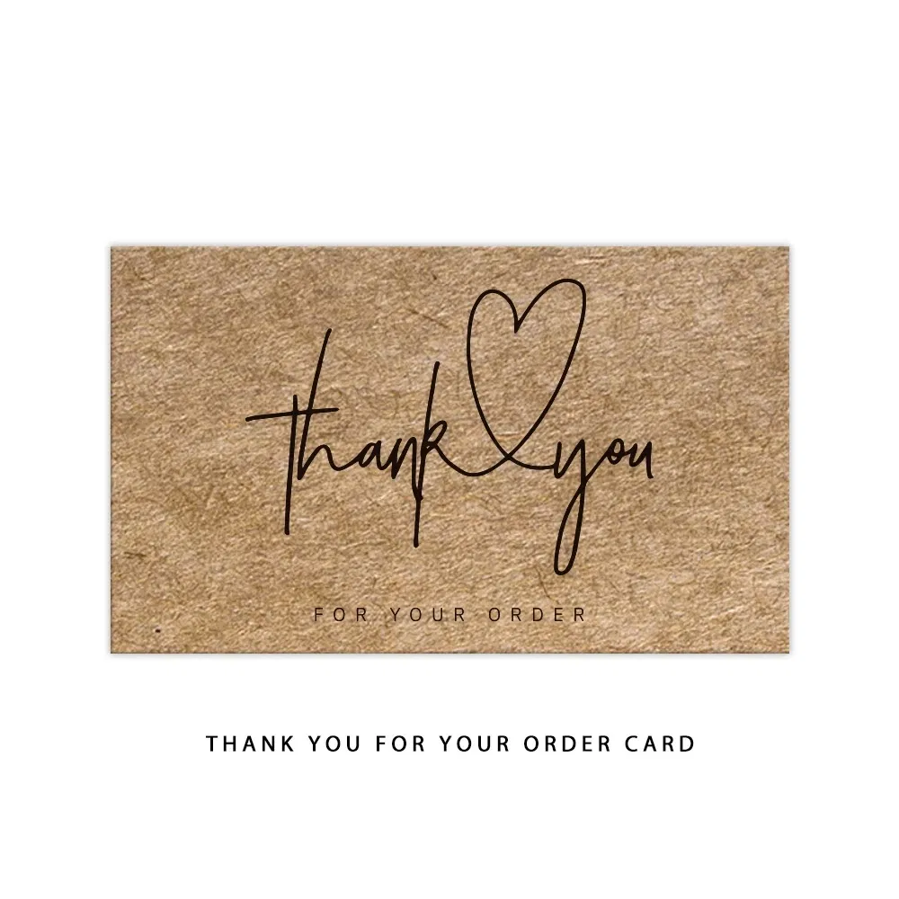 Wholesale Custom Thank You Card Printing for Business Gift Packaging E-Commerce Thank You Card Printing