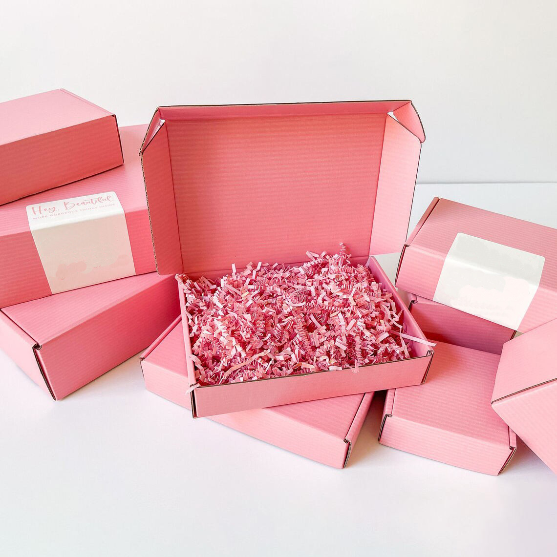 Custom Cosmetic Corrugated Paper Cardboard Shipping Lassh Boxes Highend Mailing Packaging Beauty Product Design Mailer Box Sends