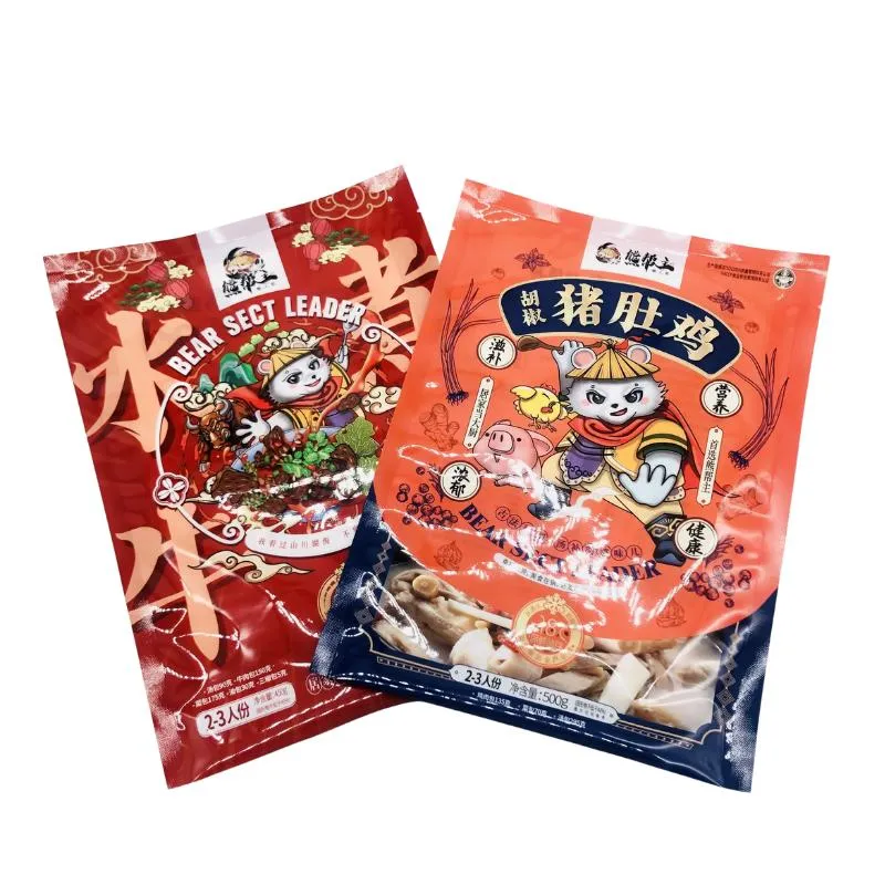 Customized Printed Logo Sustainable Recycled Plastic Seafood Fish Ball Bag Packaging for Freezer