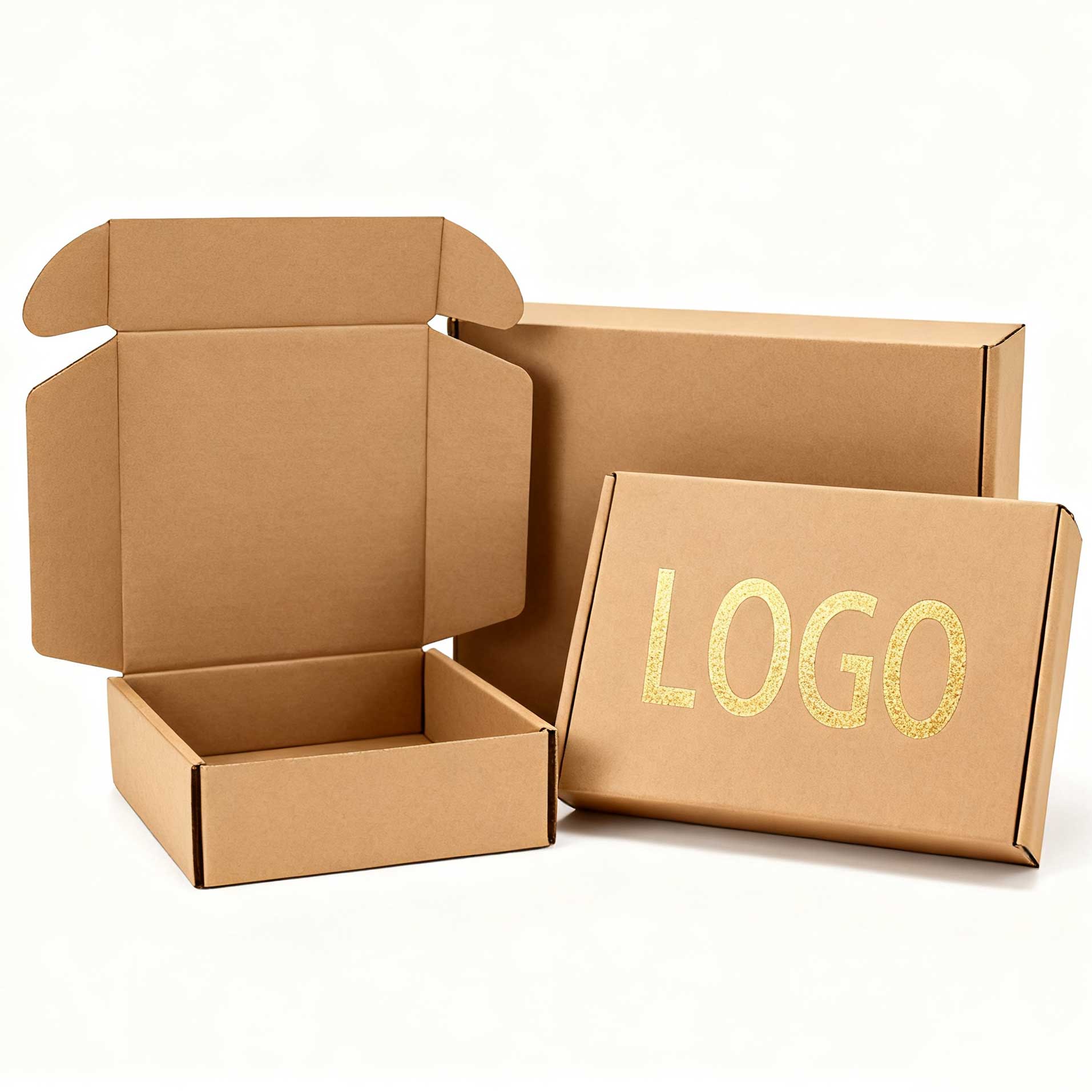 3 Layer Corrugated Paper Box Ready to Ship Kraft Paper Mailer Box Shipping Box Customized Logo for Small Business