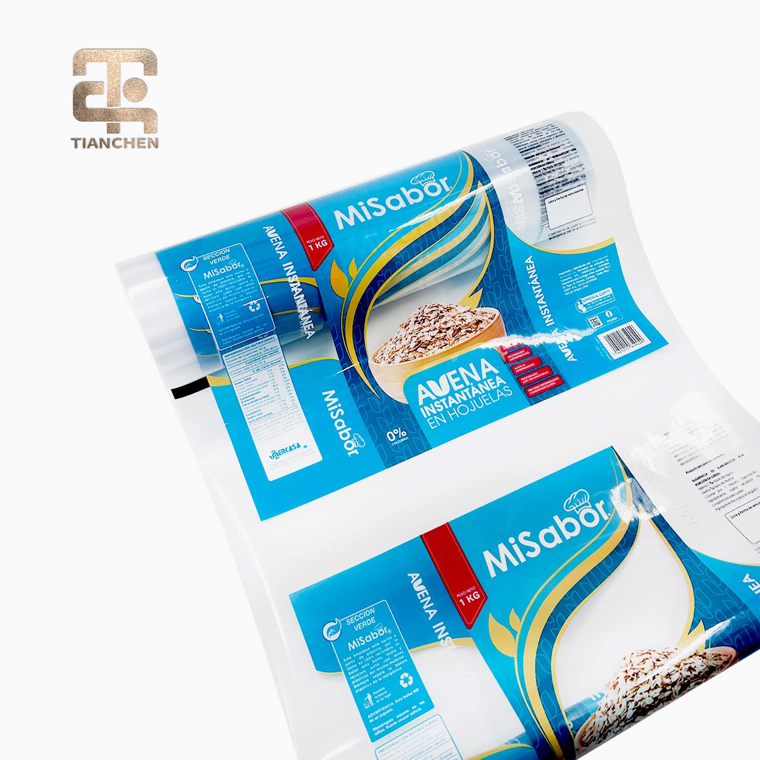 Gravure Printing Automatic Wrapping Film BOPP Food Packaging Film Roll Printing Film for Rice
