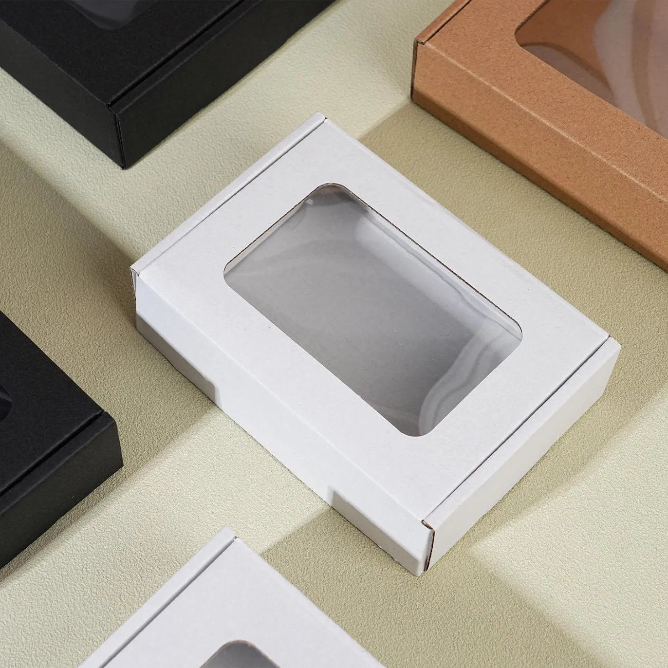 Custom Kraft Cardboard Window Box Printing with Embossing