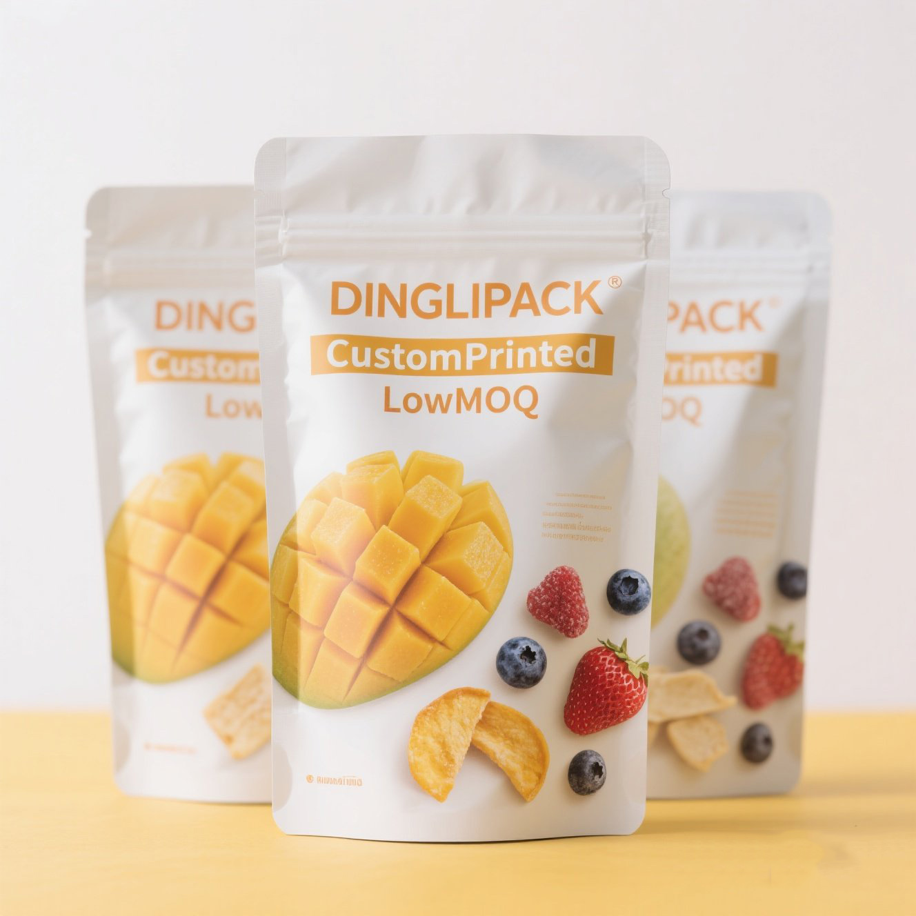Digital Printing Custom Moisture Proof Aluminum Foil Stand Zipper Resealable Pouch for Candy Nuts for Snack Dried Fruit