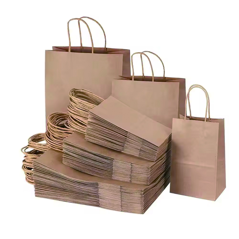Custom Printed Your Own Logo Reusable Cheap Price Shopping Gift Kraft Paper Bags With Handles