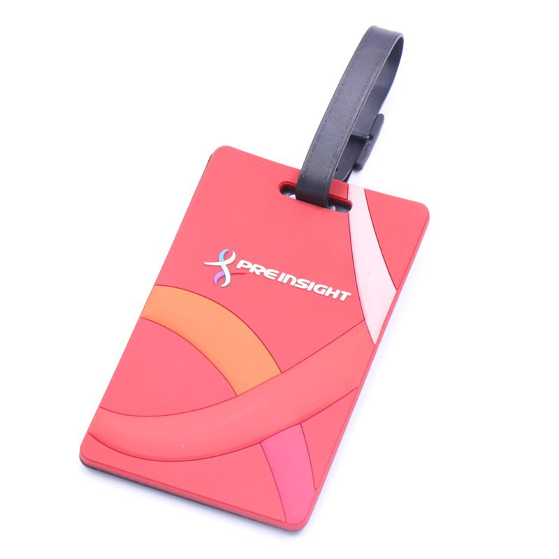 Factory Custom Made 3D PVC Promotional Gift Manufacturer Customized Soft Plastic Baggage Case Label Promotion Present Bespoke Rubber Company Logo Luggage Tag