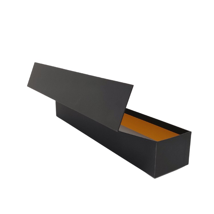 Wholesale Premium Matt Luxury Cardboard Packaging Box for Wig Hair Extensions Custom Logo Black Rectangle with Printed Pattern