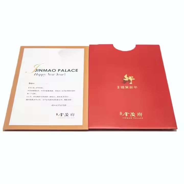 Customized Logo Gold Foil Gift Card Packaging Thank You Card &amp; Paper Envelope Printing
