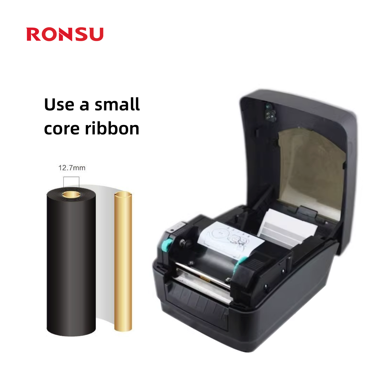 Desktop Thermal Transfer Ribbon Label Printer, Stable and Durable, Suitable for Logistics and Supermarkets