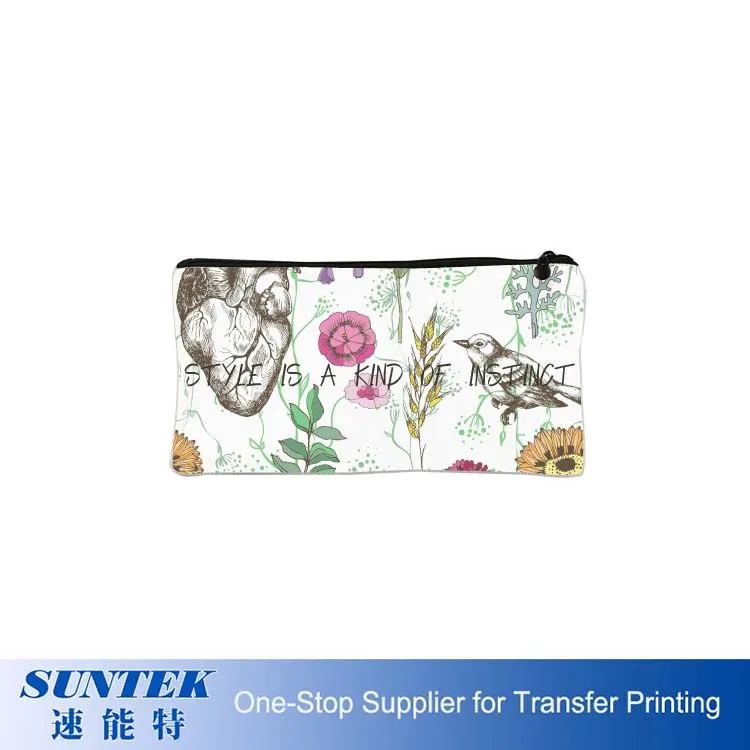 Women Cosmetic Bag Printed Cotton Linen Blank Cosmetic Makeup Bag Promotional