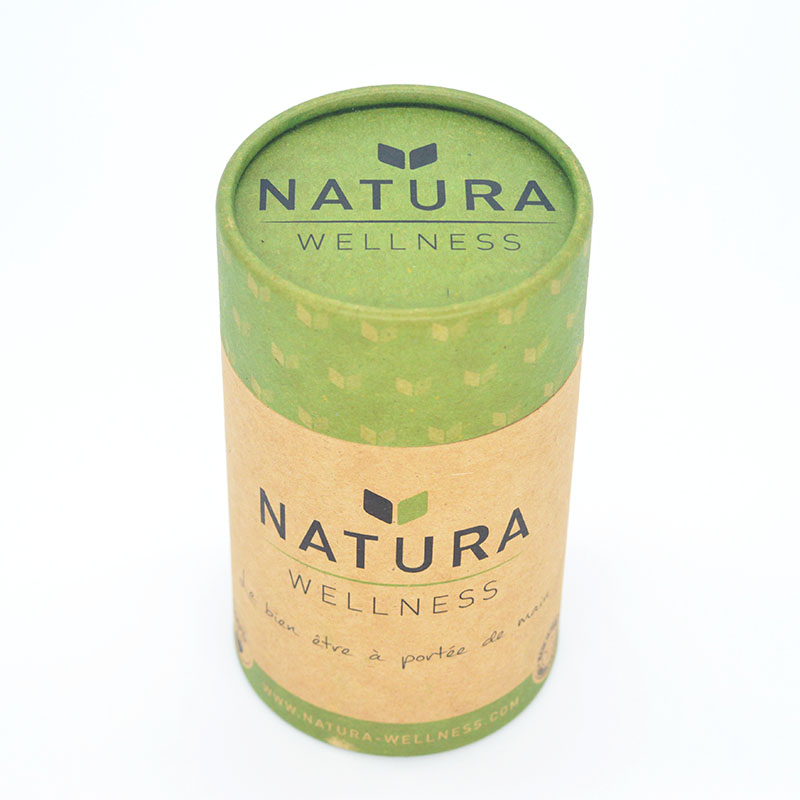 Wholesale Biodegradable Custom Printed Food Grade Kraft Tea Canister Eco Friendly Loose Leaf Tea Storage Packaging Container