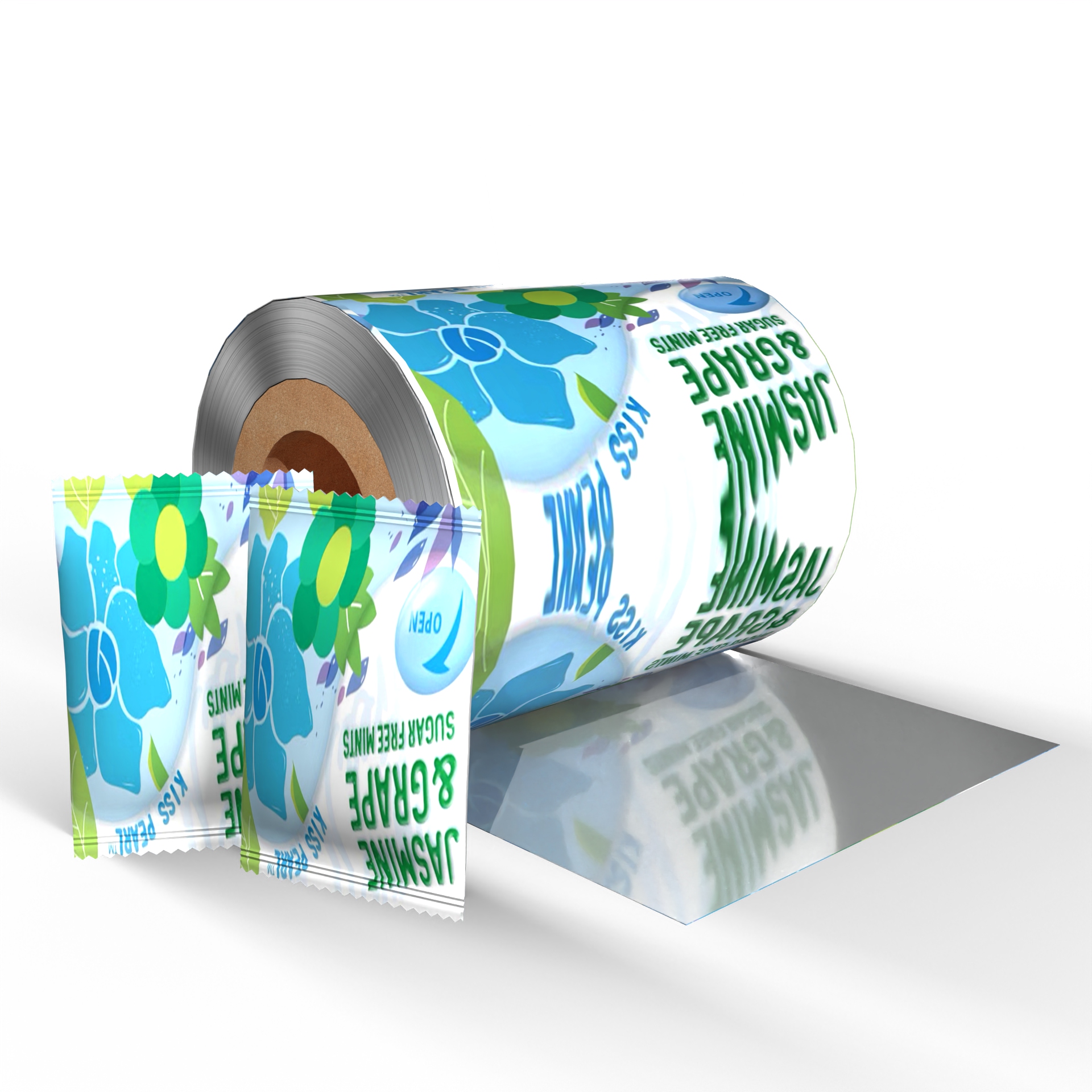 Custom Printing Flexible Packaging Lamination Plastic Food Packaging Roll Film Snacks Candy Potato Chips Sachet Film Roll