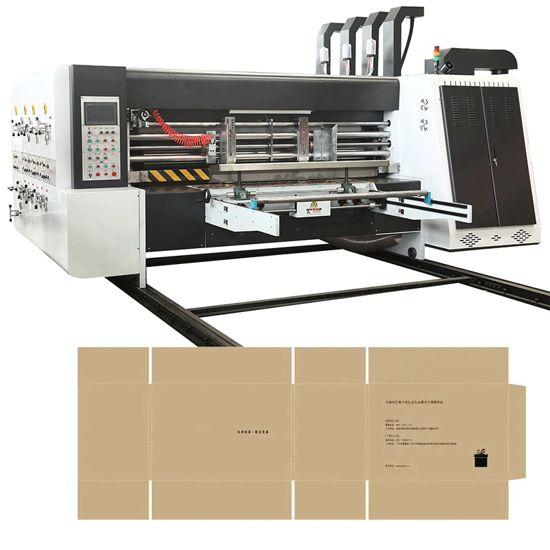 Auto Corrugated Box Manufacturing Machinery Trade Carton Cardboard Boxes Die Cut Production Line Making Machine With Printing -