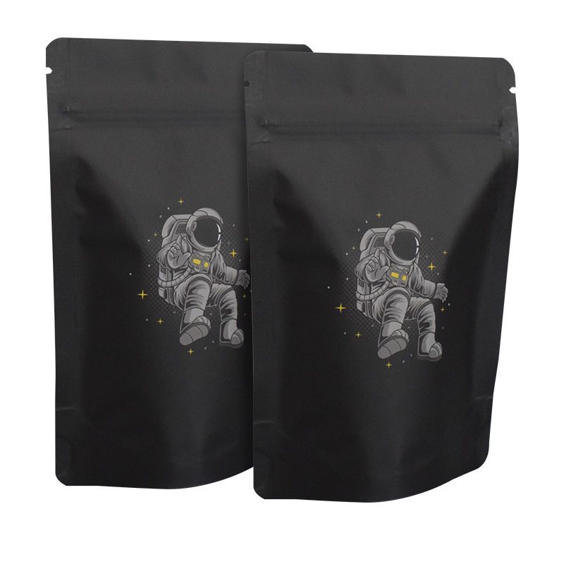 Custom Printed Resealable Ziplock Stand Up Pouch Aluminum Foil Black Plastic Packaging Smell Proof 3.5g 3.5 Mylar Bags With Logo
