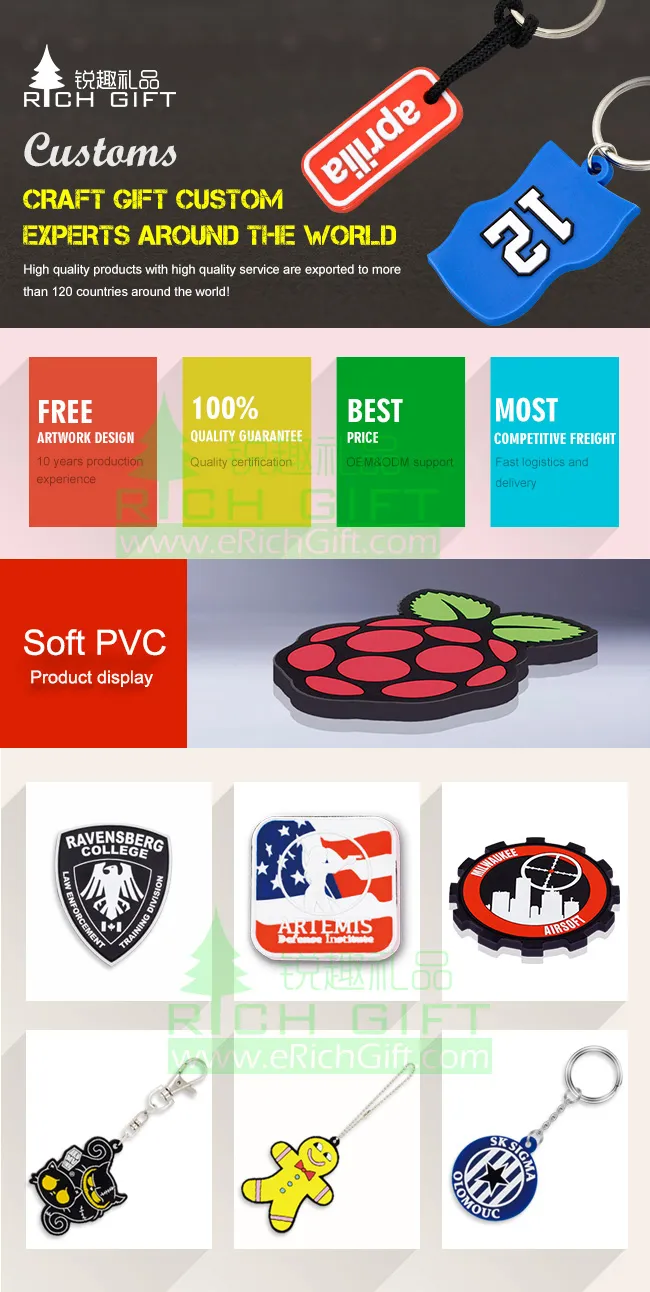 Custom 3D Rubber Promotional Gifts Soft Rubber PVC Silicone Luggage Tags