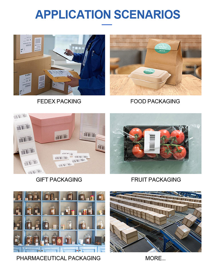 4x6 Shipping Label Maker Address Label Printer ZY-4310 Inkless Thermal A6 Waybill Printer