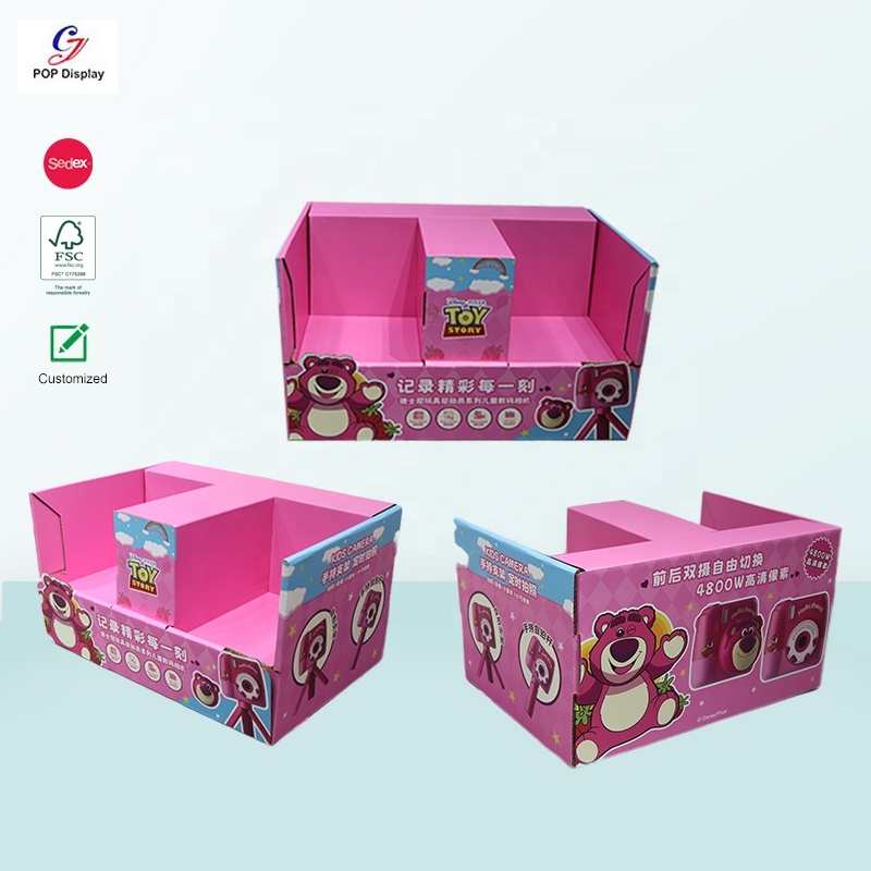 PDQ Counter Display Corrugated Paper Boxes for Point Sales Promotion Stacked Master Carton Packing for Supermarket Shop Displays