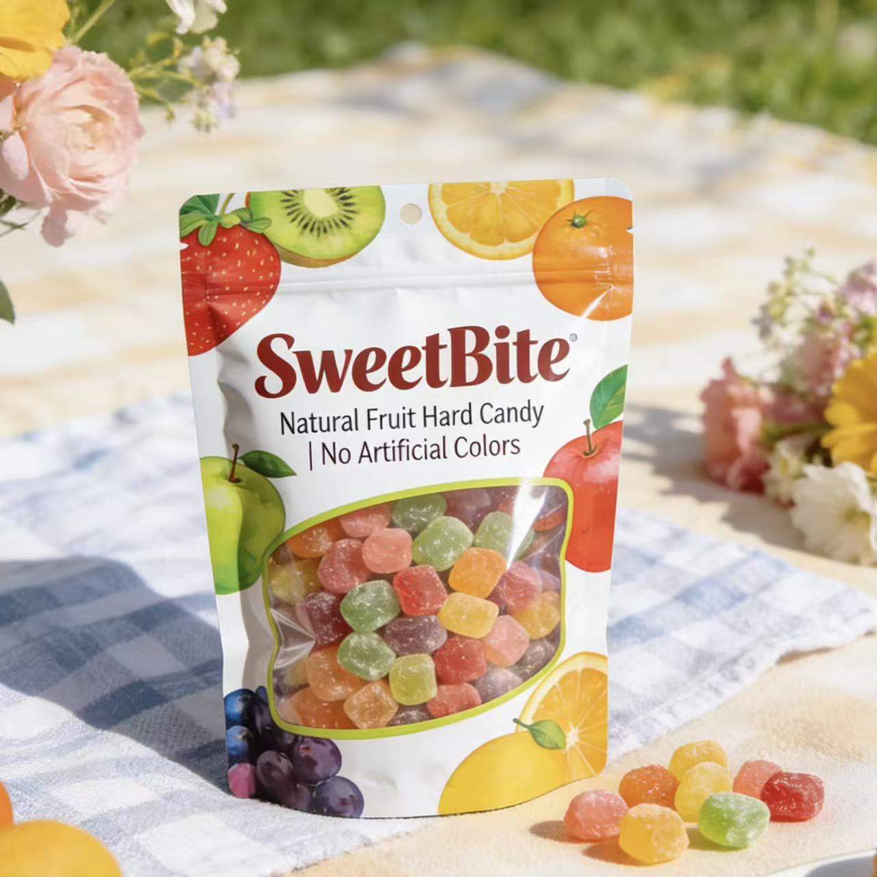 Custom Zip Lock Craft Stand up Pouch for PE Material Digital Printing Food Candy Zipper Packaging Bag
