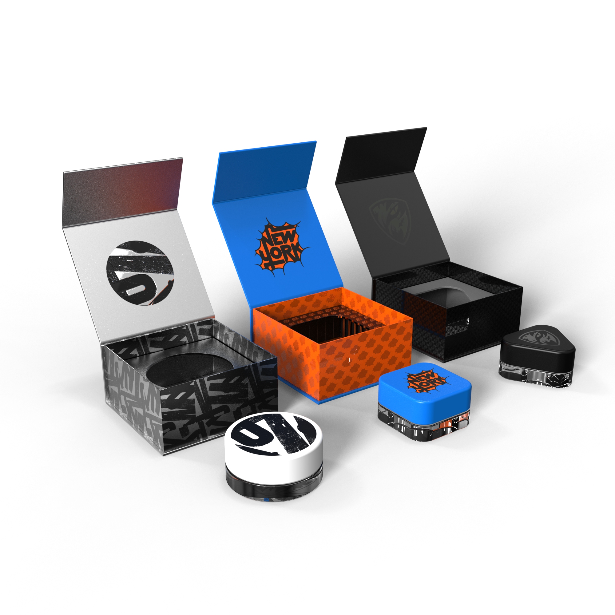 Multi Size Custom Flip Lid Top Gift Packaging Box Brand Printing Concentrate Glass Jar Paper Packaging Box