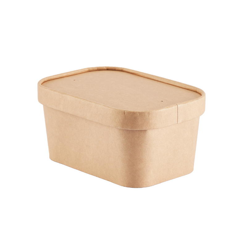 Factory Supply Disposable Rectangular Bento Box with Custom Logo Biodegradable Lunch Container for Takeaway Salad Food Packaging