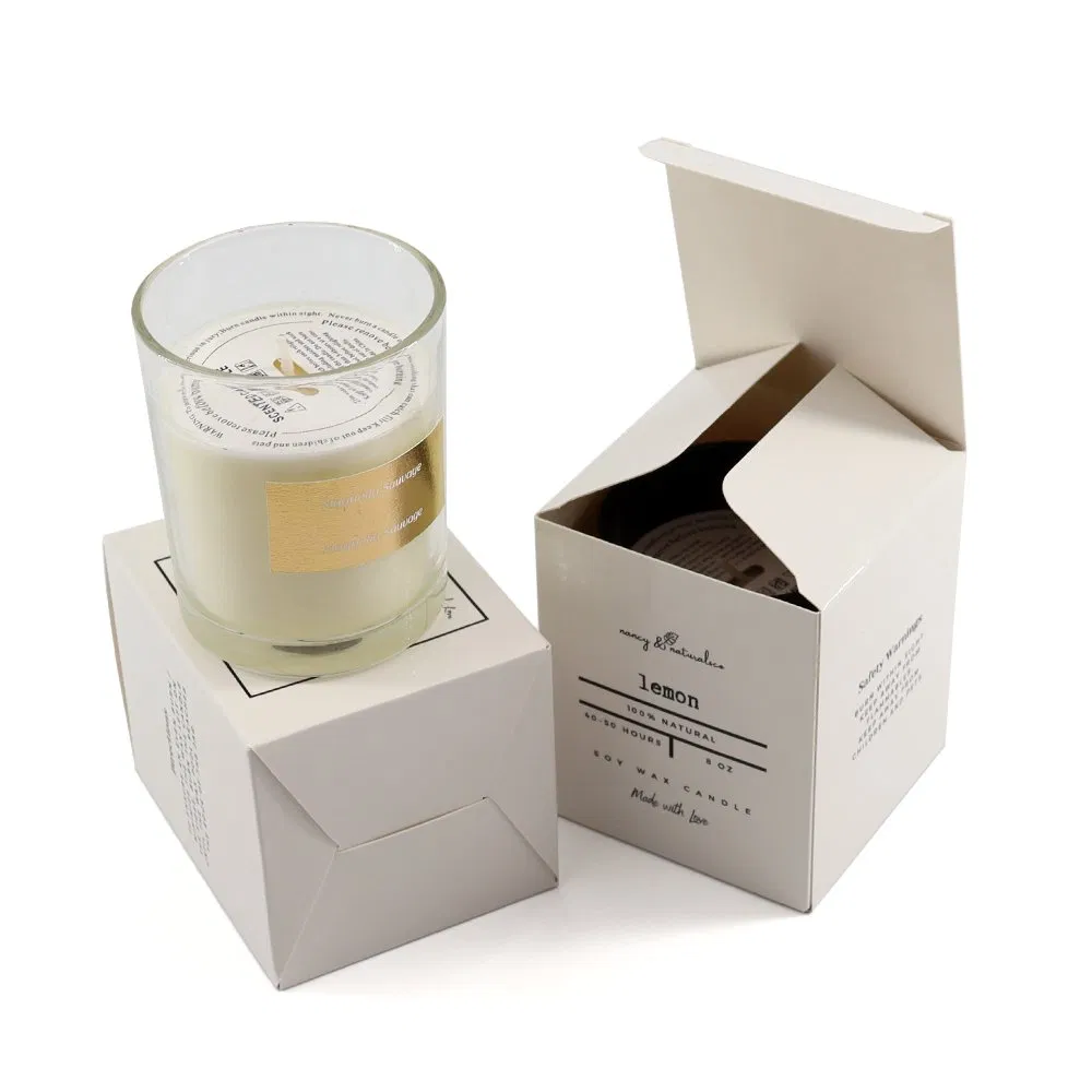 UV Coated Candle Packaging Box Printing with Personalized Logo for Gift