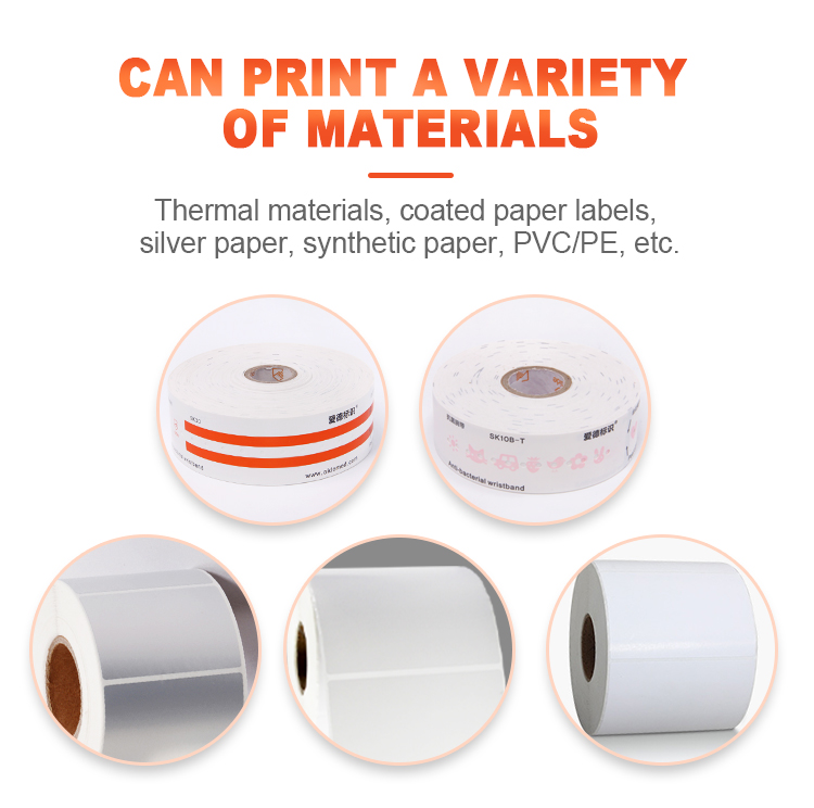 High Speed Portable Desktop Satin Paper Digital Care Barcode Thermal Roll to Roll Label Printer