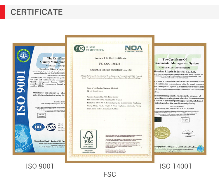 Certifications