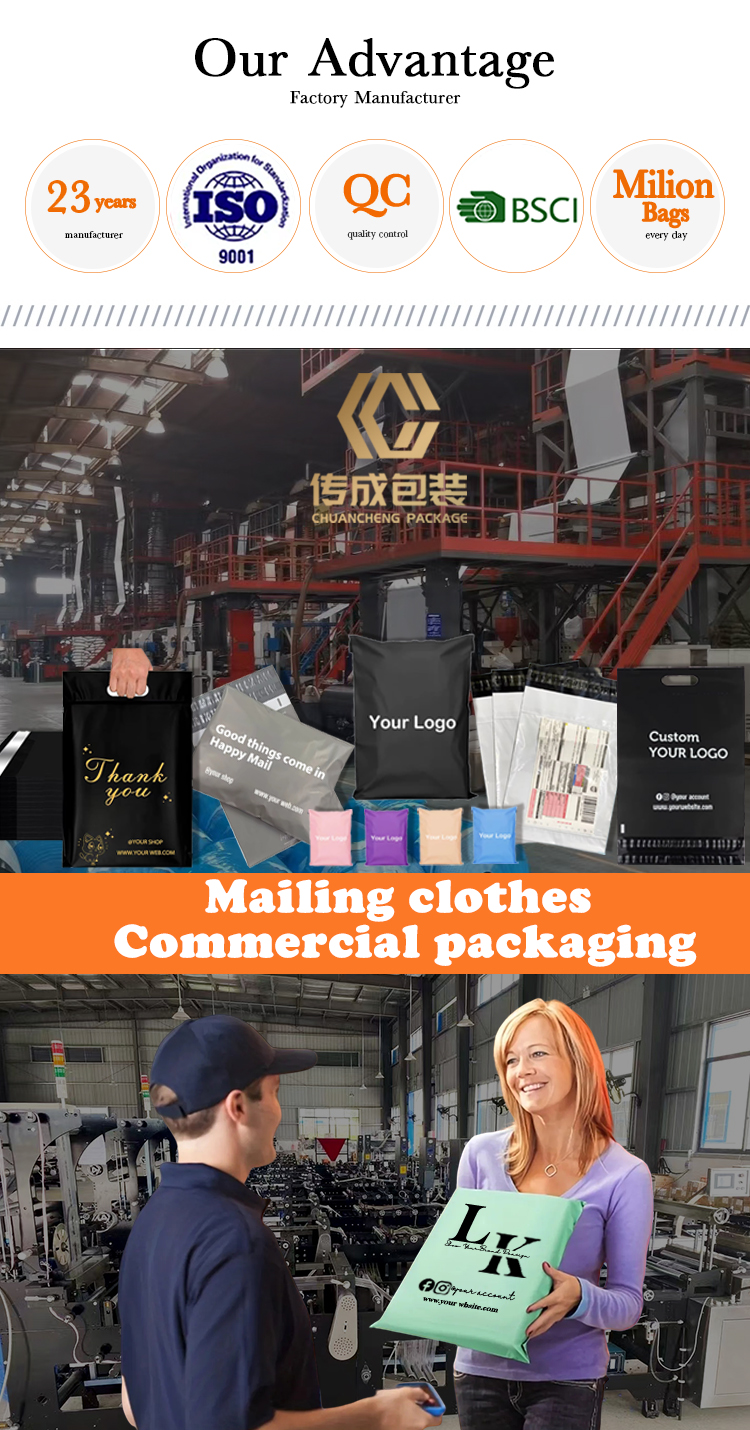 Shipping poly mailer showcase