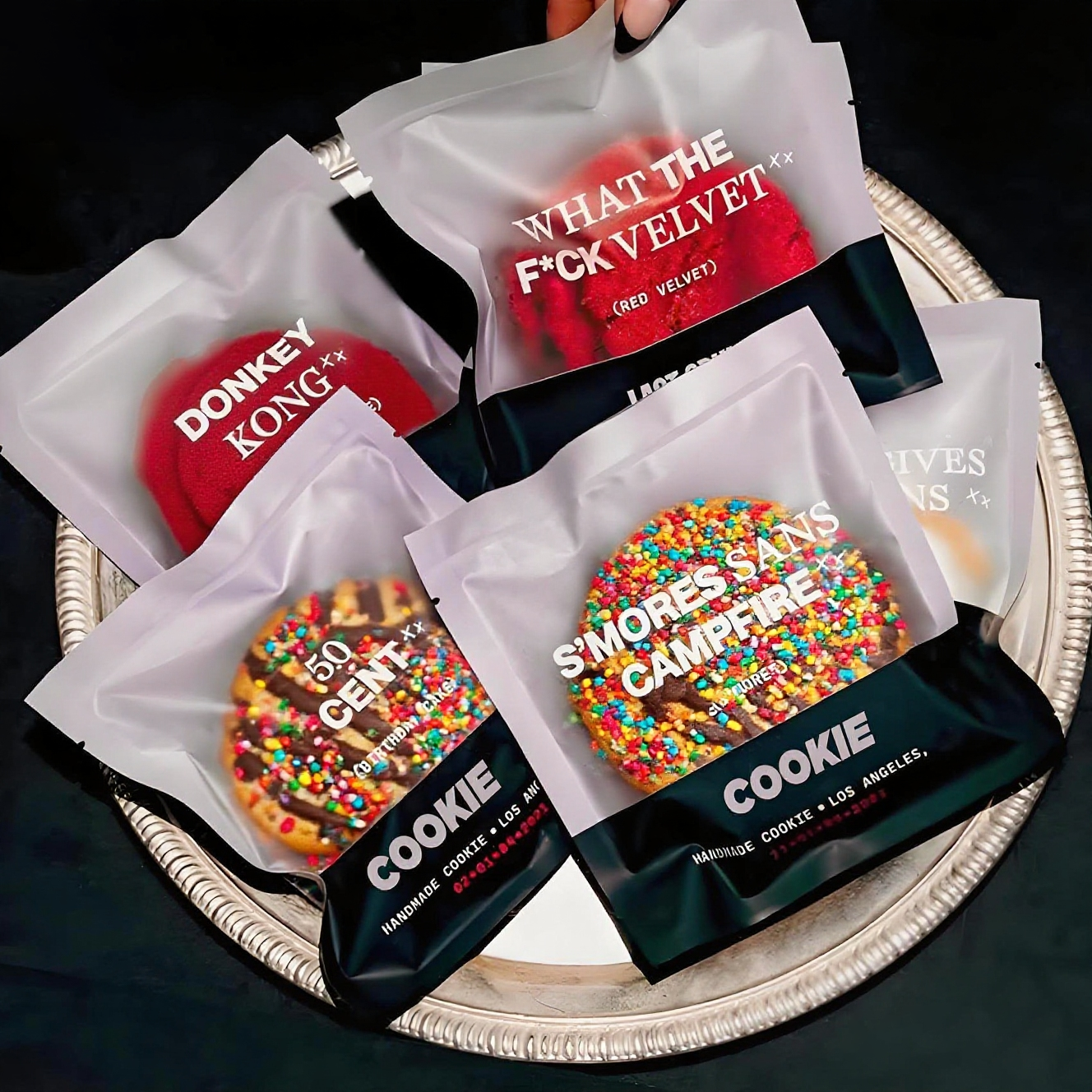 Customized Logo Printed Design Food Grade Baking Packaging Bread Bag Laminated Plastic Small Clear Heat Sealing Cookie Bags
