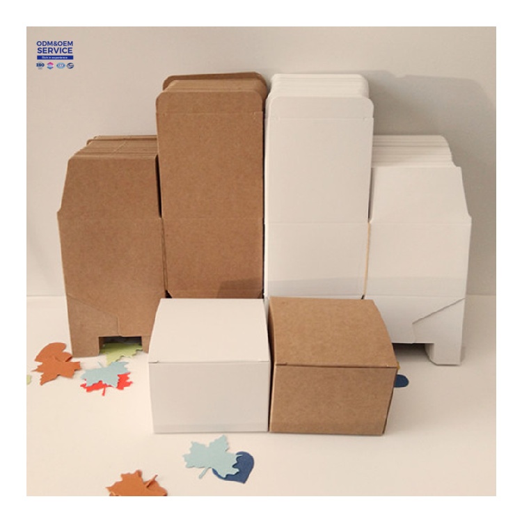 Eco Friendly Products Custom Logo Design Color Printed Kraft Paper Cosmetics Packaging Paper Box