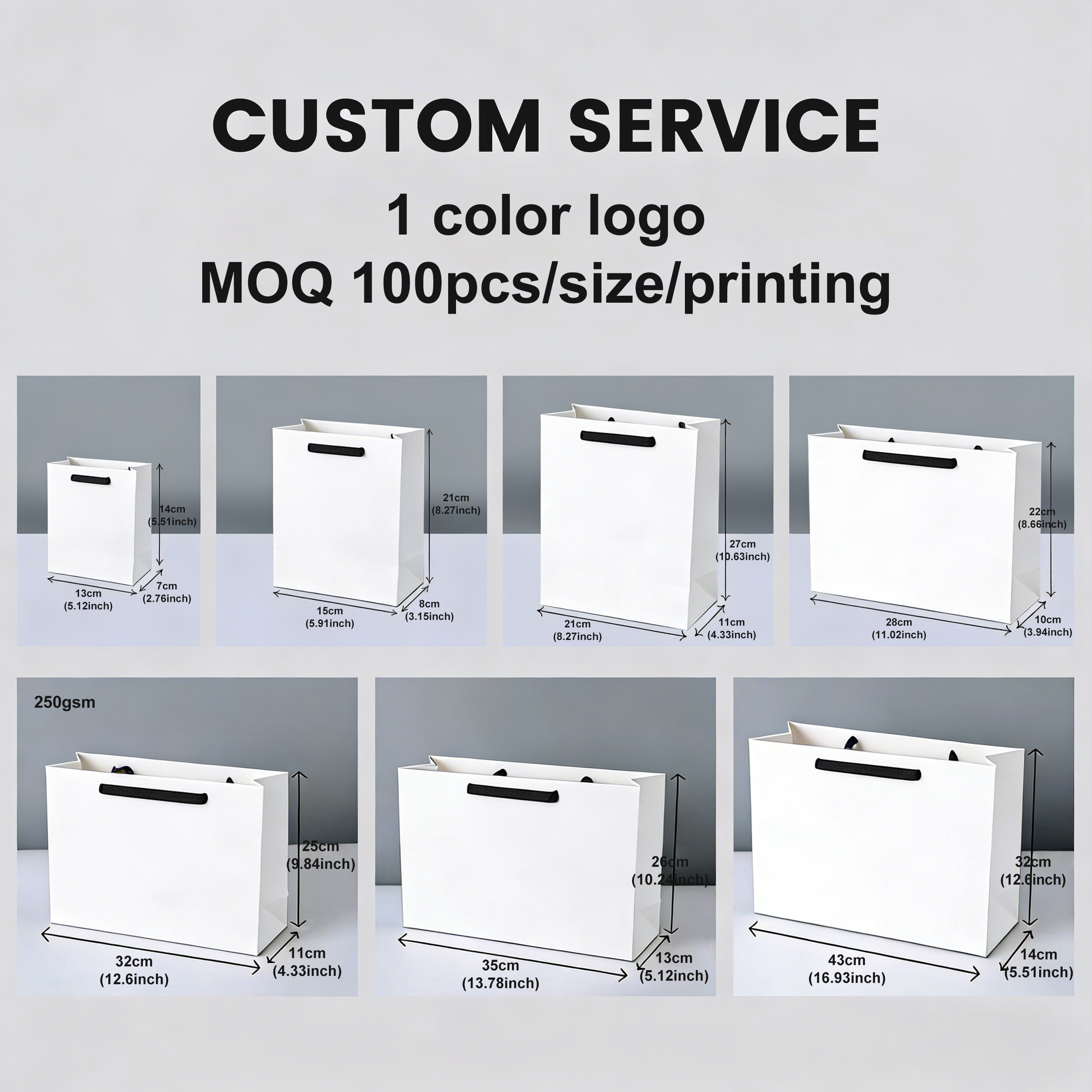Wholesale Paper Shopping Bags Luxury Customizable Gift Custom White Kraft Paper Bag For Small Business With Your Own Logo