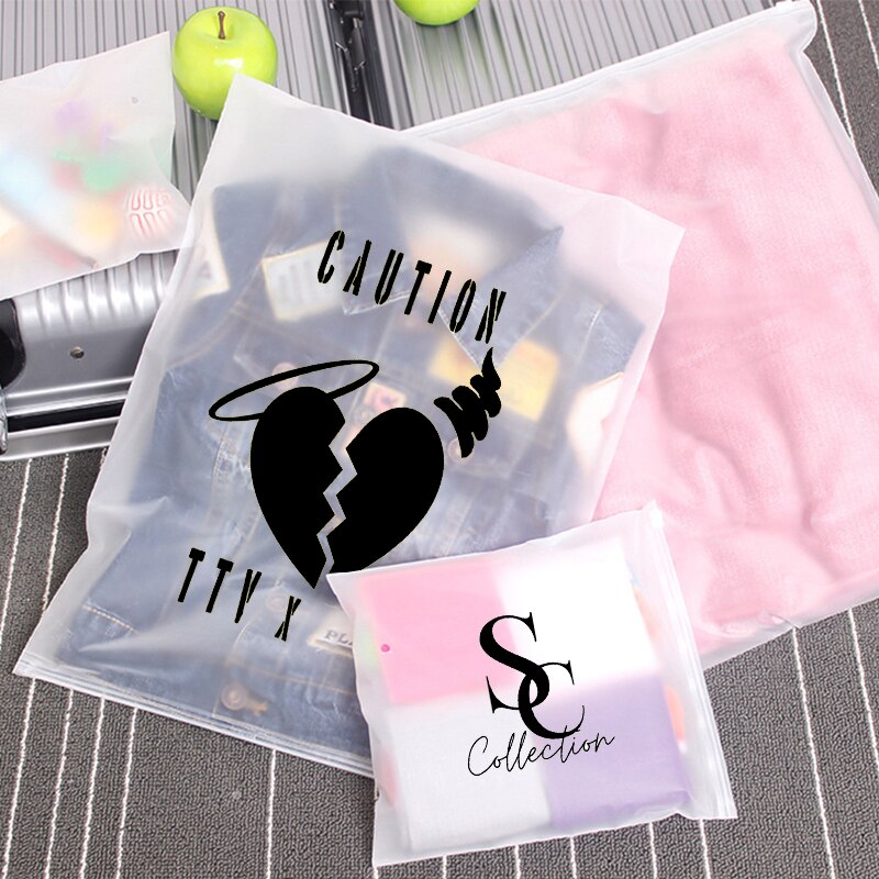 Hot Selling Matte Transparent PE Zipper Resealable Ziplock Bag for Clothes Packaging in Supermarkets and Exhibitions