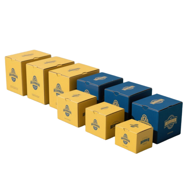 Eco-Friendly Custom 2mm Corrugated Shipping Cartons Wholesale Sustainable Packaging Solutions Glossy Recycled Materials Portable