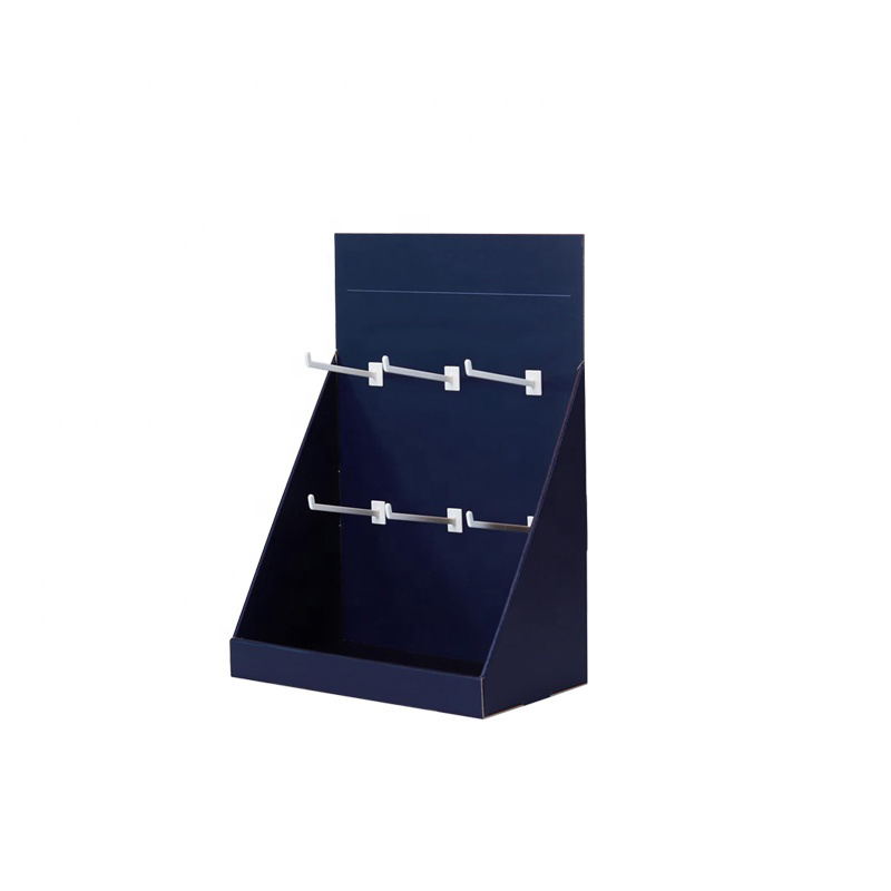 Custom Pop PDQ Easy-Assemble Point of Sale Recyclable Corrugated Cardboard Hook Tabletop Display Box