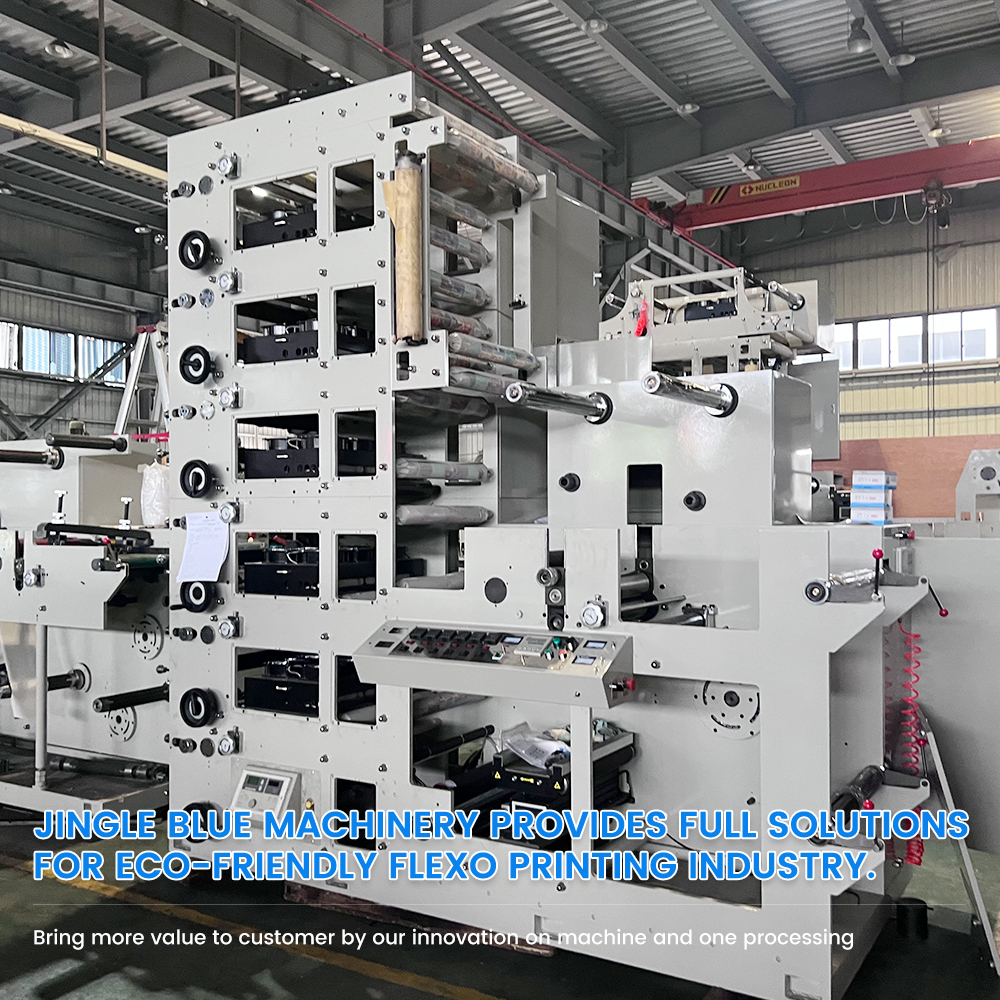 Commercial Grade 8-Color Horizontal Flexographic Printing Machine for Continuous Food and Drink Packaging