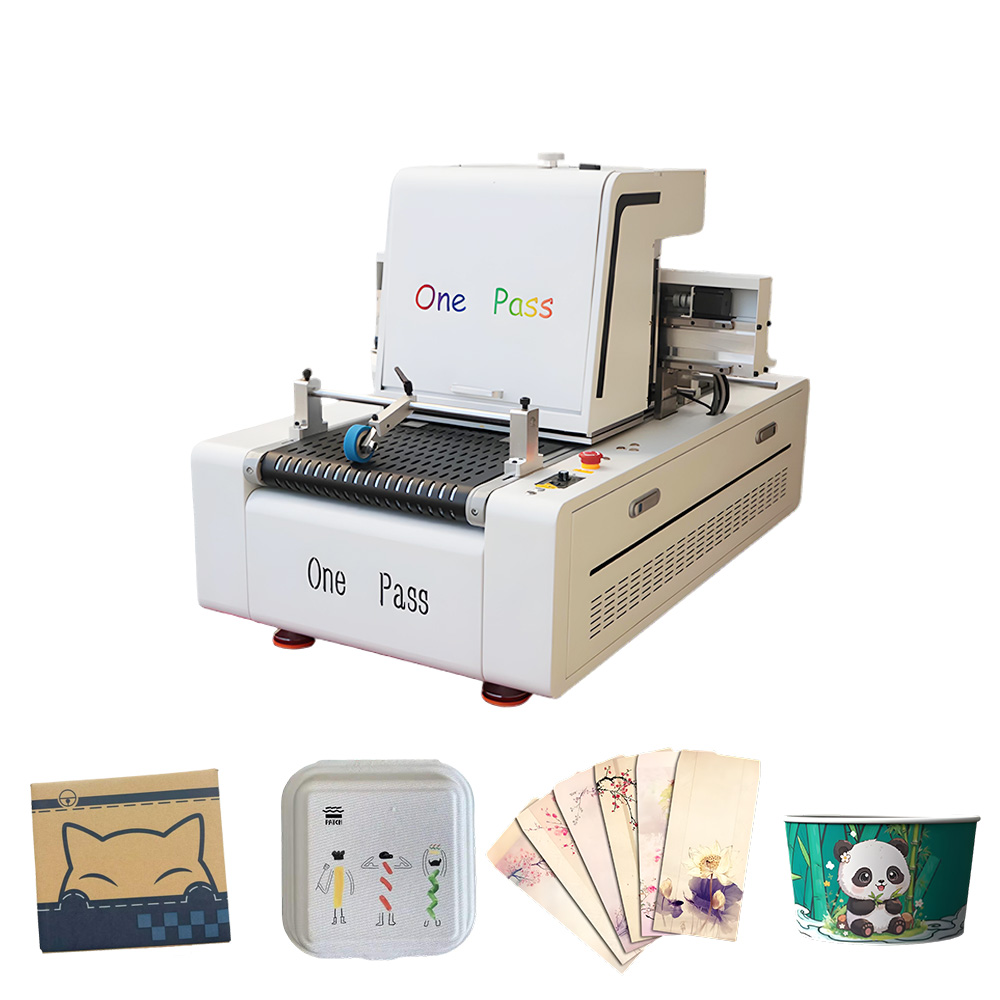 New OnePass XP600 High-speed Digital Printing Machine For Card Printer Kraft Paper Handbag Airplane Box Paper Cup Food Bag
