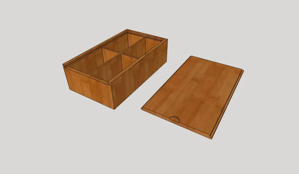 Sliding lid box