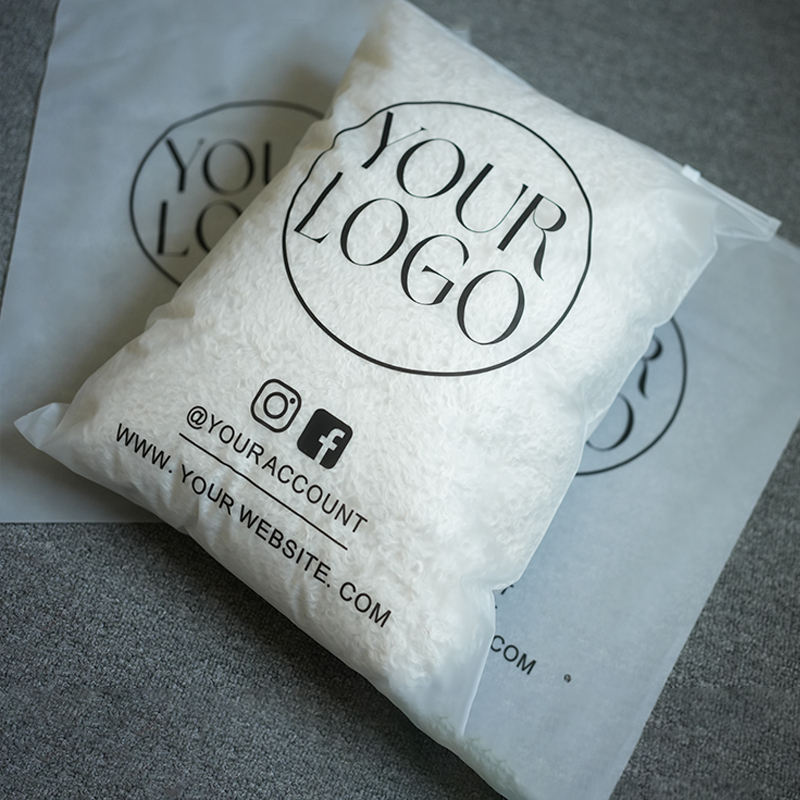 Luxury Custom Logo Clothing Bags Transparent Poly Zip Lock Packaging PE Material for Clothes &amp; Zipper Bags Plastic Packing Bags