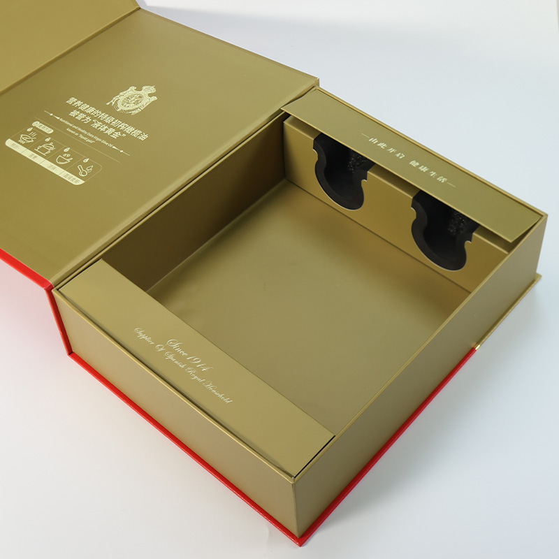 Custom Printed Matte Paperboard Rigid Box for Oil Bottle Packaging Gift &amp; Craft Use with Embossing and Glossy Lamination