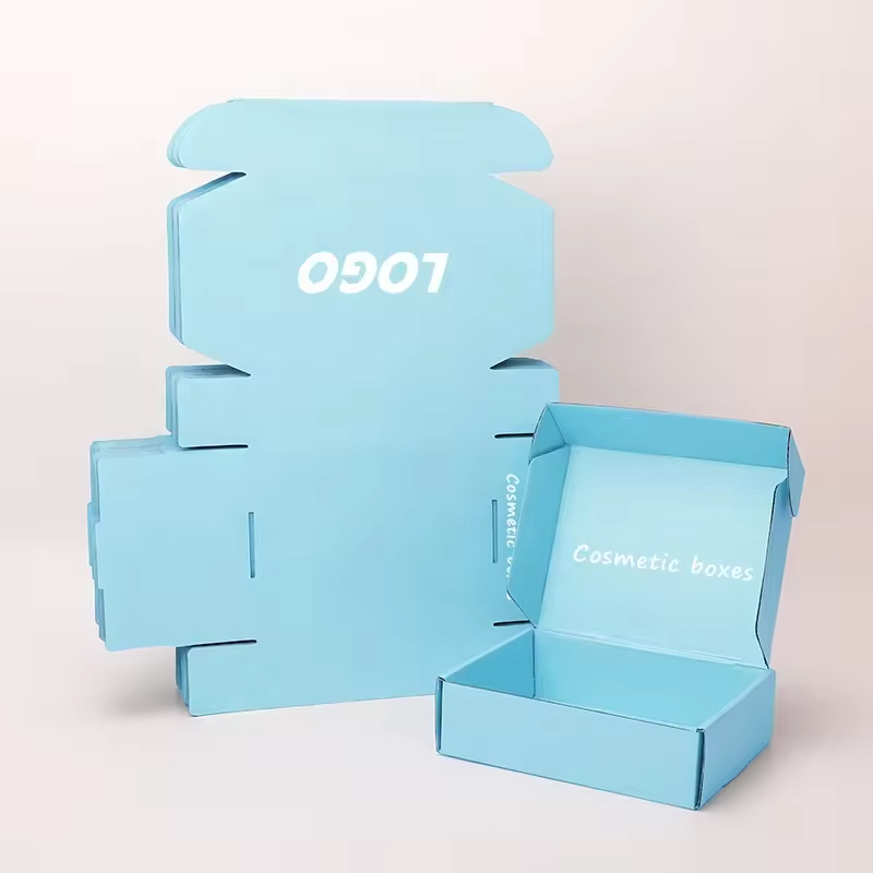 Manufacturer Custom logo Colored Paper Mailing Product Box Foldable Transport Kraft Paper Packaging Recyclable Matte Lamination